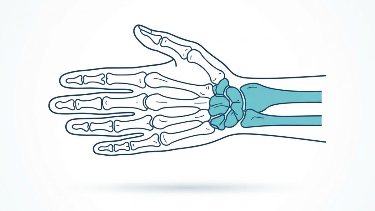 Medical diagram of the hand and wrist