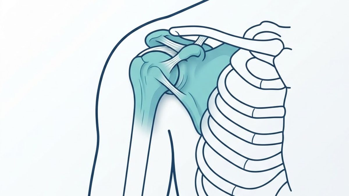 Medical diagram of the shoulder joint