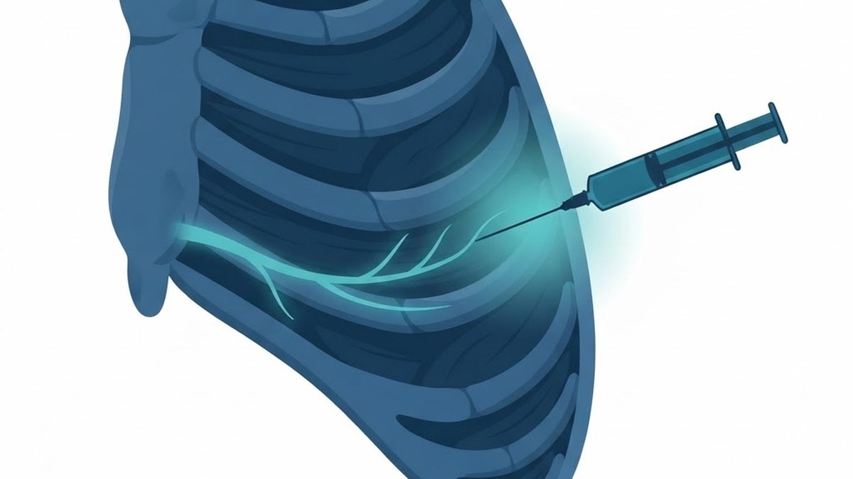 Medical diagram illustrating intercostal block